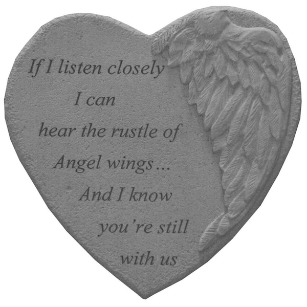 Kay Berry If I Listen Closely Winged Heart Memorial Stone 8920 - main